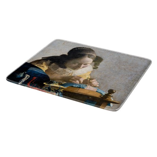 Johannes Vermeer - Der Lacemaker Schneidebrett (Ecke)