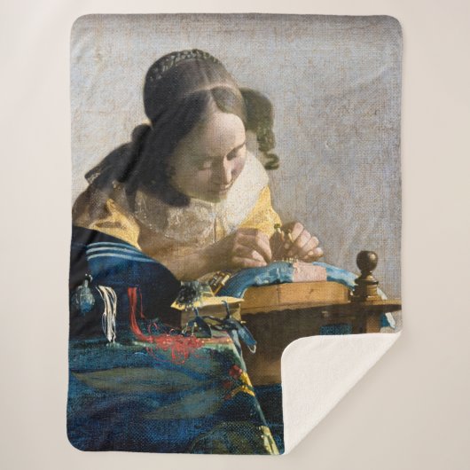 Johannes Vermeer - Der Lacemaker Sherpadecke (Vorderseite)