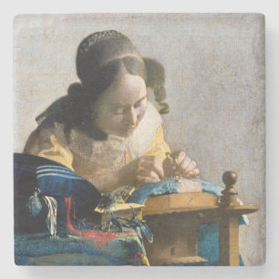 Johannes Vermeer - Der Lacemaker Steinuntersetzer