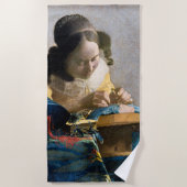 Johannes Vermeer - Der Lacemaker Strandtuch (Vorderseite)