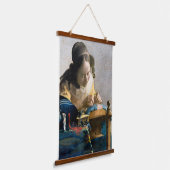 Johannes Vermeer - Der Lacemaker Wandteppich Mit Holzrahmen (Gewinkelt)