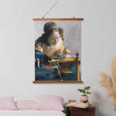 Johannes Vermeer - Der Lacemaker Wandteppich Mit Holzrahmen (Schlafzimmer)