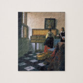 Johannes Vermeer - der Musikunterricht Puzzle (Vertikal)