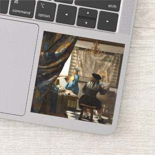 Johannes Vermeer - Die Allegorie der Malerei Aufkleber