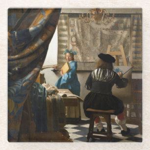 Johannes Vermeer - Die Allegorie der Malerei Glasuntersetzer