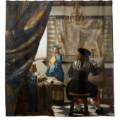 Johannes Vermeer - Die Allegorie des Malens Duschvorhang (Vorderseite)