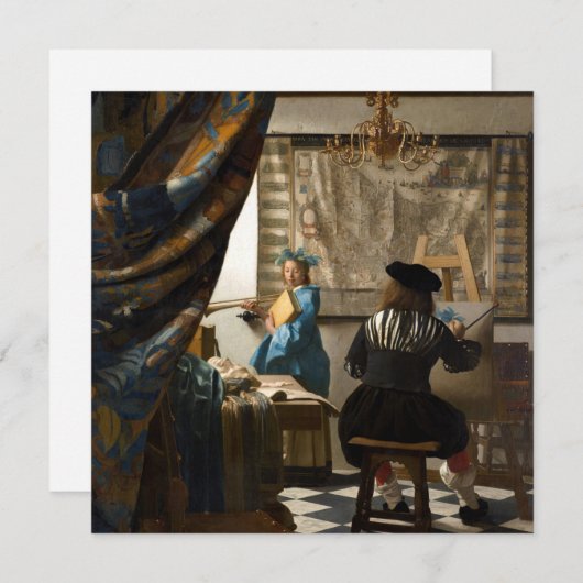 Johannes Vermeer - Die Allegorie des Malens Einladung (Vorne/Hinten)