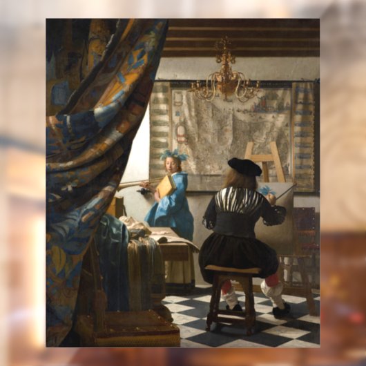 Johannes Vermeer - Die Allegorie des Malens Fensteraufkleber (Blatt 2)