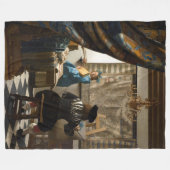 Johannes Vermeer - Die Allegorie des Malens Fleecedecke (Vorderseite (Horizontal))