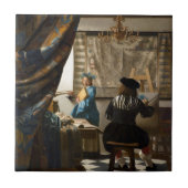 Johannes Vermeer - Die Allegorie des Malens Fliese (Vorderseite)
