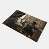 Johannes Vermeer - Die Allegorie des Malens Fußmatte (Schrägansicht)