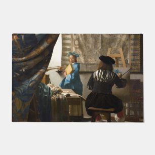 Johannes Vermeer - Die Allegorie des Malens Fußmatte