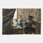 Johannes Vermeer - Die Allegorie des Malens Geschirrtuch (Horizontal)