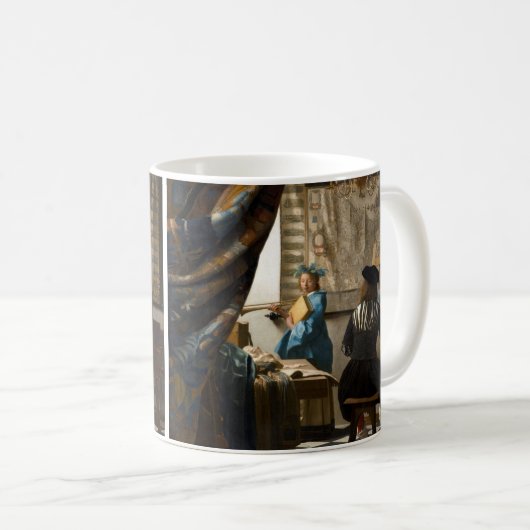 Johannes Vermeer - Die Allegorie des Malens Kaffeetasse (VorderseiteRechts)