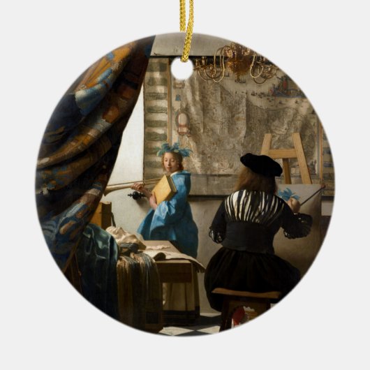 Johannes Vermeer - Die Allegorie des Malens Keramik Ornament (Vorne)