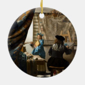 Johannes Vermeer - Die Allegorie des Malens Keramik Ornament (Hinten)