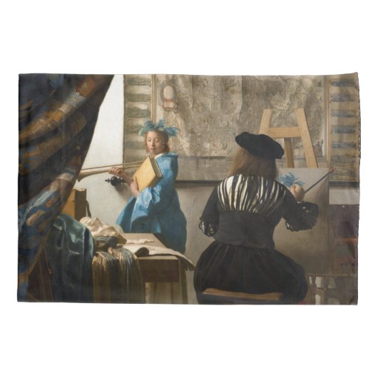 Johannes Vermeer - Die Allegorie des Malens Kissenbezug (Rückseite)