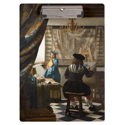 Johannes Vermeer - Die Allegorie des Malens Klemmbrett (Vorderseite)