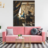Johannes Vermeer - Die Allegorie des Malens Leinwanddruck (Insitu (Wohnzimmer))