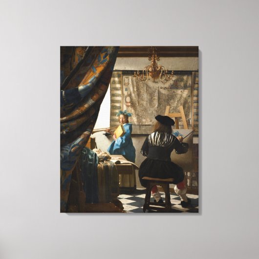 Johannes Vermeer - Die Allegorie des Malens Leinwanddruck (Vorderseite)