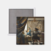 Johannes Vermeer - Die Allegorie des Malens Magnet (Vorderseite/Rückseite)
