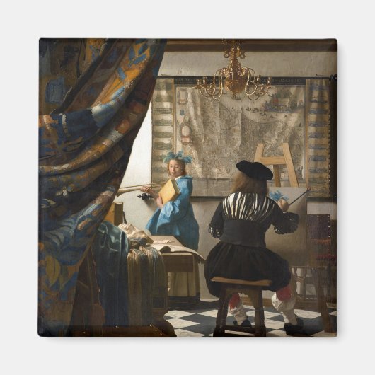 Johannes Vermeer - Die Allegorie des Malens Magnet (Vorne)
