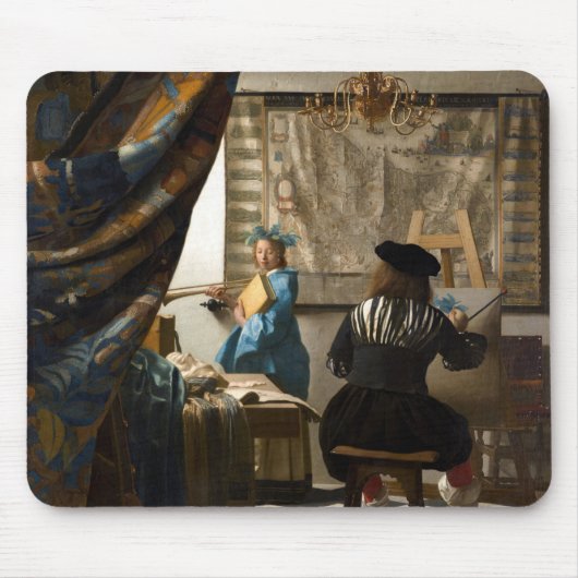 Johannes Vermeer - Die Allegorie des Malens Mousepad (Vorne)