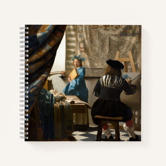 Johannes Vermeer - Die Allegorie des Malens Notizblock (Vorderseite)