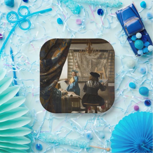 Johannes Vermeer - Die Allegorie des Malens Pappteller (Party)