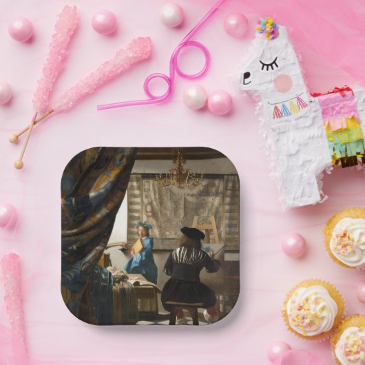 Johannes Vermeer - Die Allegorie des Malens Pappteller (Party)