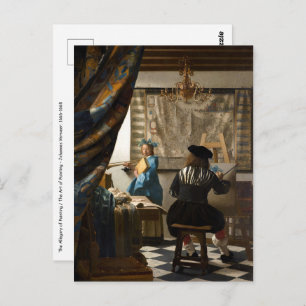 Johannes Vermeer - Die Allegorie des Malens Postkarte