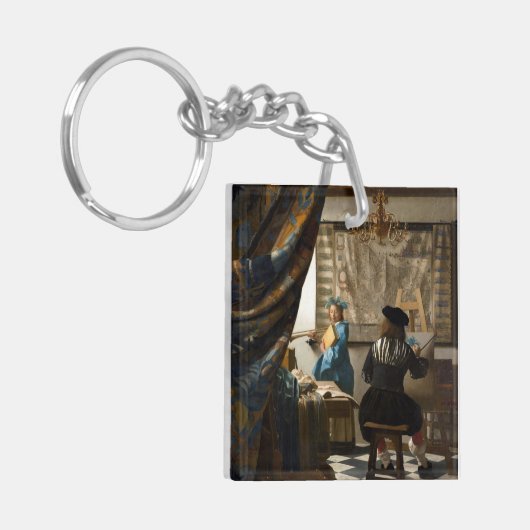 Johannes Vermeer - Die Allegorie des Malens Schlüsselanhänger (Vorderseite links)