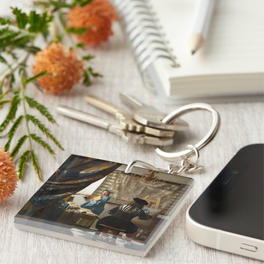 Johannes Vermeer - Die Allegorie des Malens Schlüsselanhänger (Vorderseite rechts)