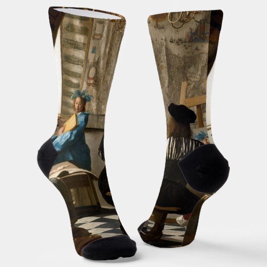 Johannes Vermeer - Die Allegorie des Malens Socken (Gewinkelt)