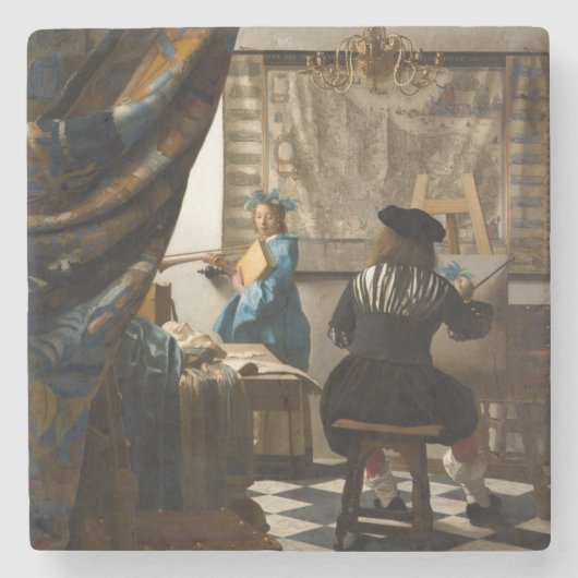 Johannes Vermeer - Die Allegorie des Malens Steinuntersetzer (Vorderseite)