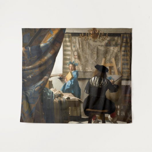Johannes Vermeer - Die Allegorie des Malens Wandteppich (Vorderseite (Horizontal))
