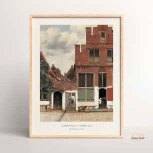 Johannes Vermeer Die kleine Straße Architektur Poster