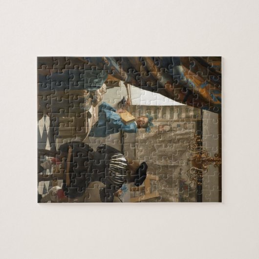 Johannes Vermeer - die Kunst der Malerei Puzzle (Horizontal)