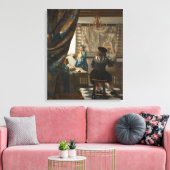 Johannes Vermeer, die Kunst des Malens Leinwanddruck (Insitu (Wohnzimmer))