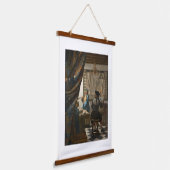 Johannes Vermeer, die Kunst des Malens Wandteppich Mit Holzrahmen (Gewinkelt)