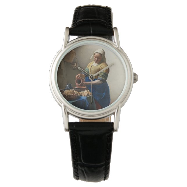 JOHANNES VERMEER - Die Milchmädchen 1658 Armbanduhr (Vorderseite)