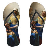 Johannes Vermeer - Die Milchmädchen Badesandalen (Fußbett)