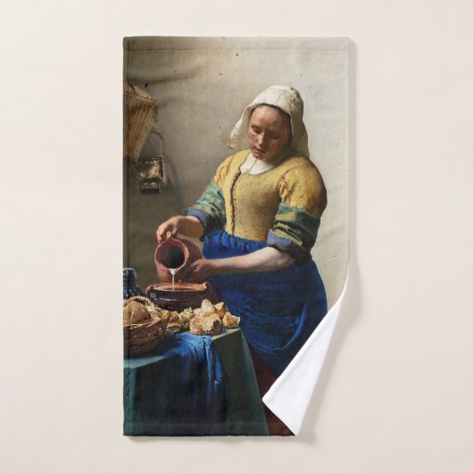Johannes Vermeer - Die Milchmädchen Badhandtuch Set (Handtuch)