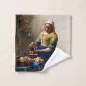 Johannes Vermeer - Die Milchmädchen Badhandtuch Set (Waschlappen)