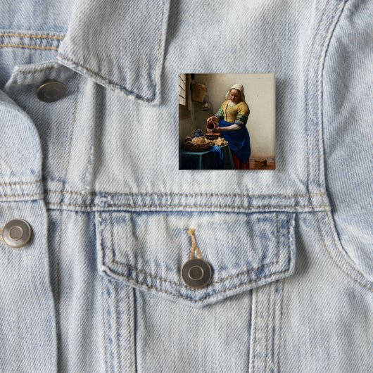 Johannes Vermeer - Die Milchmädchen Button (Beispiel)