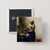 Johannes Vermeer - Die Milchmädchen Button (Vorne & Hinten)