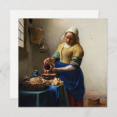 Johannes Vermeer - Die Milchmädchen Dankeskarte (Vorne/Hinten)