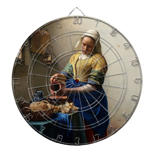Johannes Vermeer - Die Milchmädchen Dartscheibe (vorne)