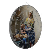 Johannes Vermeer - Die Milchmädchen Dartscheibe (Vorderseite Links)