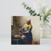 Johannes Vermeer - Die Milchmädchen Einladung (Stehend Vorderseite)
